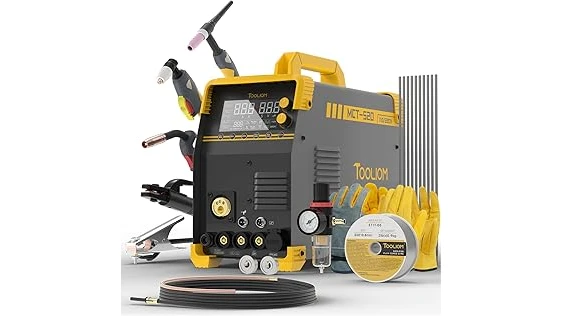 This image shows a multi-process welder, ideal for garage projects and among the best ten for home use.