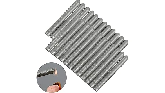 The image shows a selection of various stick welding electrode types arranged neatly in a kit.