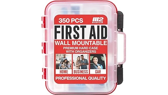 The image shows a collection of essential welding first aid kit items for immediate injury care.