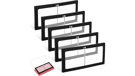 The image shows a collection of welding helmet magnifying lenses, also known as cheater lenses, for improved vision.