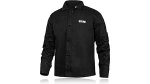 This image shows a selection of durable cotton welding jackets for protection.