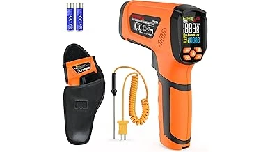 This image shows a high-temperature welding laser thermometer, highlighting key features for the best 10 models.