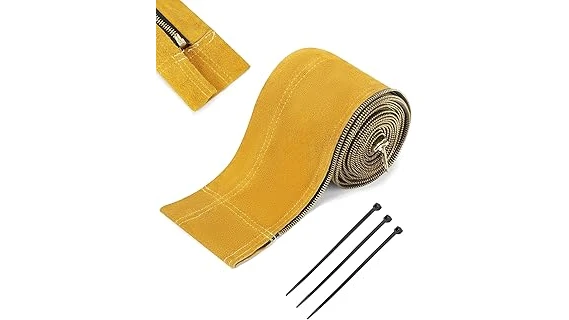 The image shows a selection of highly rated welding cable protectors, ideal for organization.