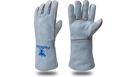 The image shows a variety of welding gloves, possibly some of the best sellers for beginners.