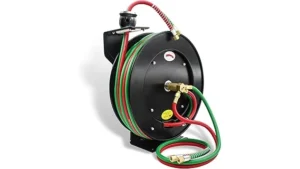 The image shows a curated selection of top-rated welding hose reels, highlighting best-selling options.