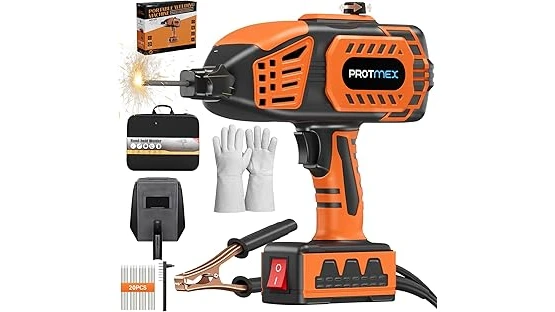 The image shows several compact, portable welding machines neatly arranged, representing top sellers.