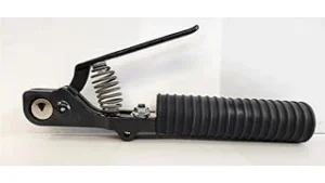 The image shows a close-up of a durable metal welding stinger jaw replacement part, ready for installation.