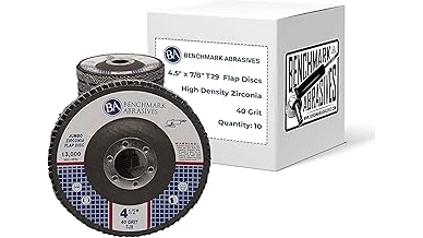 The image shows a collection of popular flap discs for welding, highlighting their abrasive surfaces and variety.