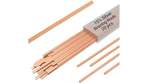 The image shows an assortment of popular copper brazing rods, ideal for various welding applications.