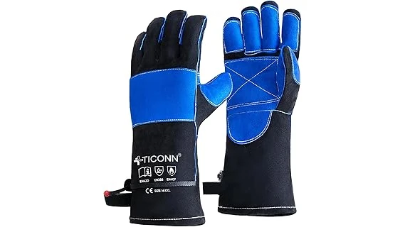 The image shows a selection of the most popular heat resistant welding gloves for sale.