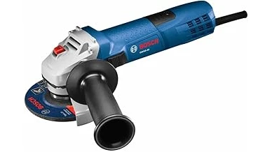 The image shows a selection of angle grinders commonly used for welding projects.