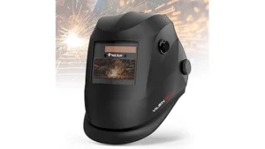 This image shows a selection of popular welding helmets featured in a list of top 10 for stick welding.