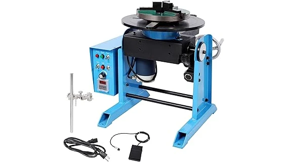 The image shows a selection of manual welding positioners, highlighting popular models for various welding tasks.