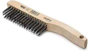 This image shows a selection of ten popular carbon steel welding wire brushes, perfect for cleaning.