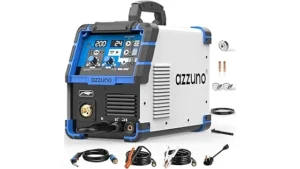 The image shows a collection of various MIG welders, ideal for gas and gasless welding projects.