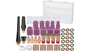 The image shows a selection of precision Tig collet body kit components for welding applications.