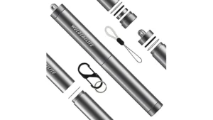 The image shows a neat arrangement of tungsten electrodes in a specialized holder for Tig welding.
