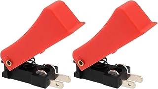 The image shows a selection of various welding gun switch assemblies used in repair and manufacturing.