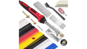 This image shows a collection of essential tools and components from a Top 10 Welding Inverter Repair Kit.