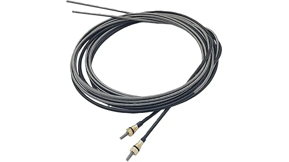 The image shows a collection of various steel welding liners, ideal for replacement in welding equipment.