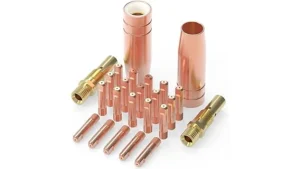 The image shows a collection of essential welding maintenance consumable kits for top-tier equipment.