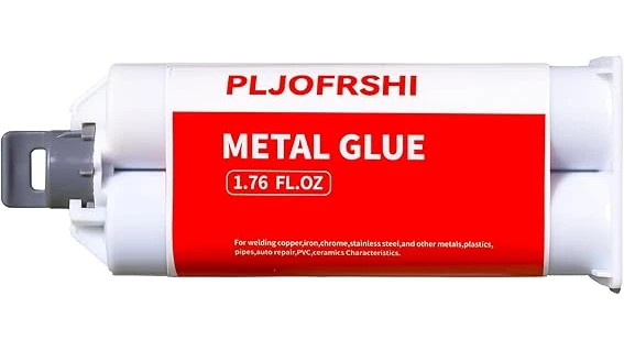 The image shows various industrial metal repair epoxy products suitable for welding applications.