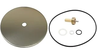 The image shows a collection of various oxy acetylene regulator rebuild kit parts laid out neatly.