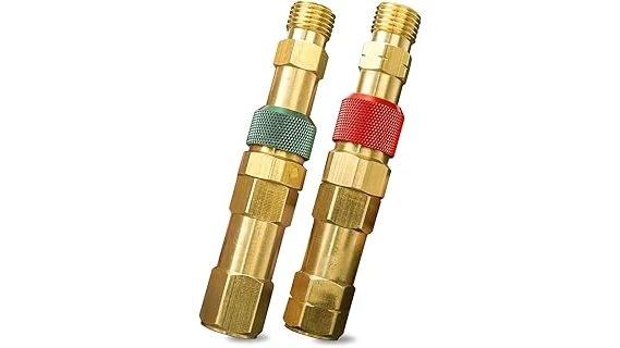 The image shows a collection of durable welding gas hose check valves, ideal for safety and efficiency.