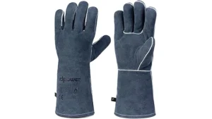 The image shows a selection of top-rated welding gloves suitable for stick welding, displayed attractively.