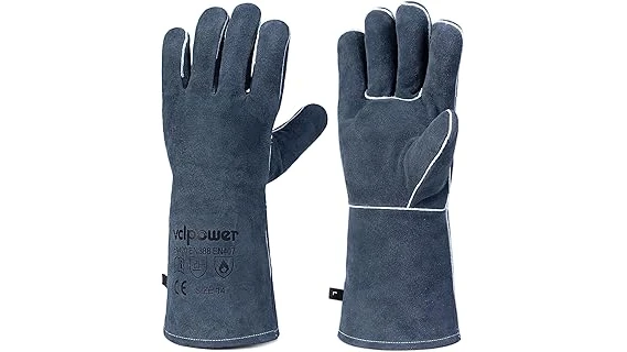 The image shows a selection of top-rated welding gloves suitable for stick welding, displayed attractively.