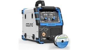 The image shows a diverse collection of top-rated welding machines ideal for aluminum projects.