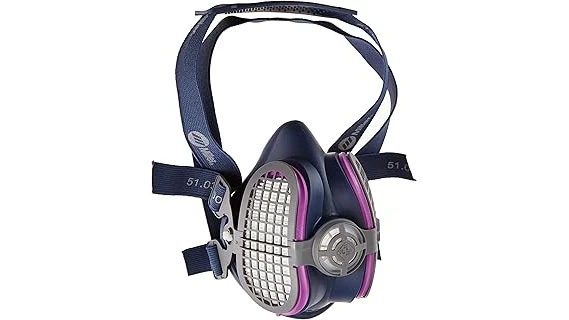 The image shows a welding respirator kit featuring a mask and filters, representing the top-rated options.