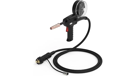 The image shows a collection of top-rated welding spool gun accessories arranged neatly for display.