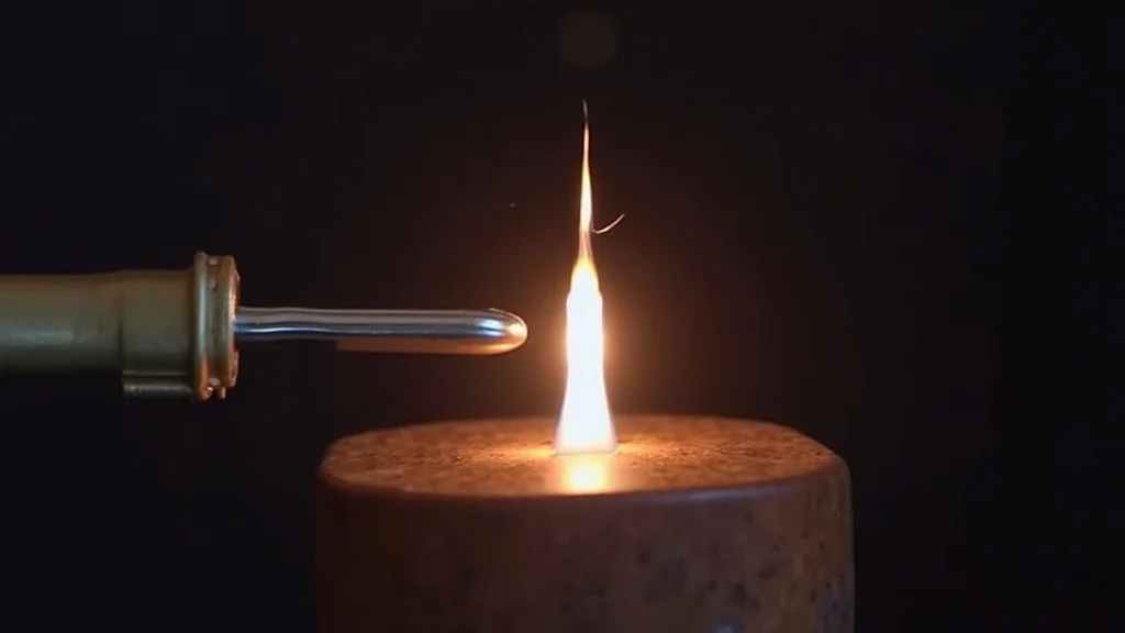 This image shows a TIG torch held at a correct height over a welding joint, demonstrating how to adjust Tig torch height correctly.