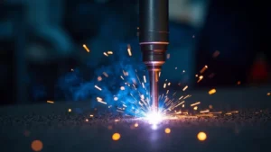 The image shows a close-up of clean, secure welding cable connections, essential for maintaining proper welding cable connections.