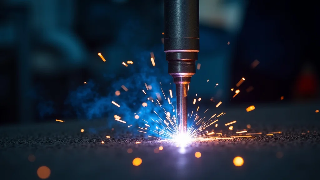 The image shows a close-up of clean, secure welding cable connections, essential for maintaining proper welding cable connections.