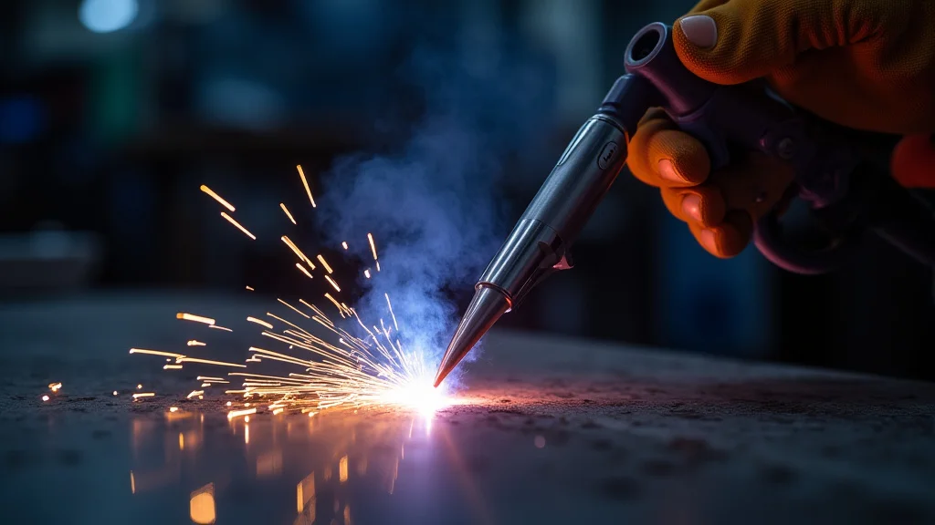 The image shows a Tig welding torch with its components laid out, illustrating how to maintain them.