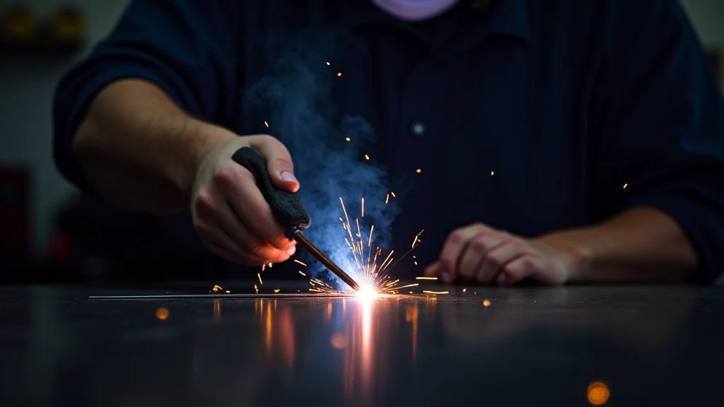 The image shows well-maintained welding cables and leads, demonstrating proper care for longevity.