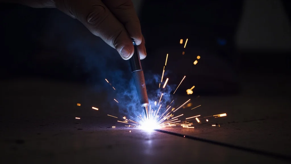 The image shows a Mig welder's wire feeder mechanism, illustrating how to prevent wire feed jams in Mig welders.