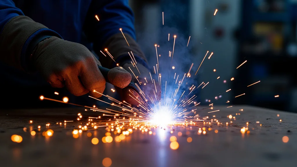 This image shows a clean TIG welding process with minimal spatter, demonstrating how to reduce spatter.