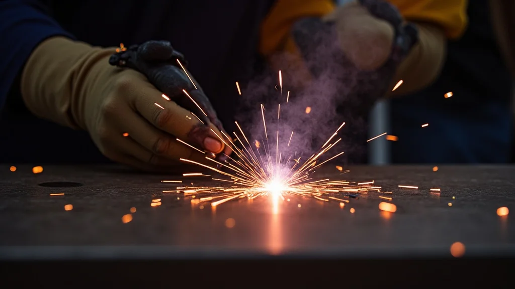 This image shows a mig welder with a wire feed jam, demonstrating how to fix a stuck wire feed.