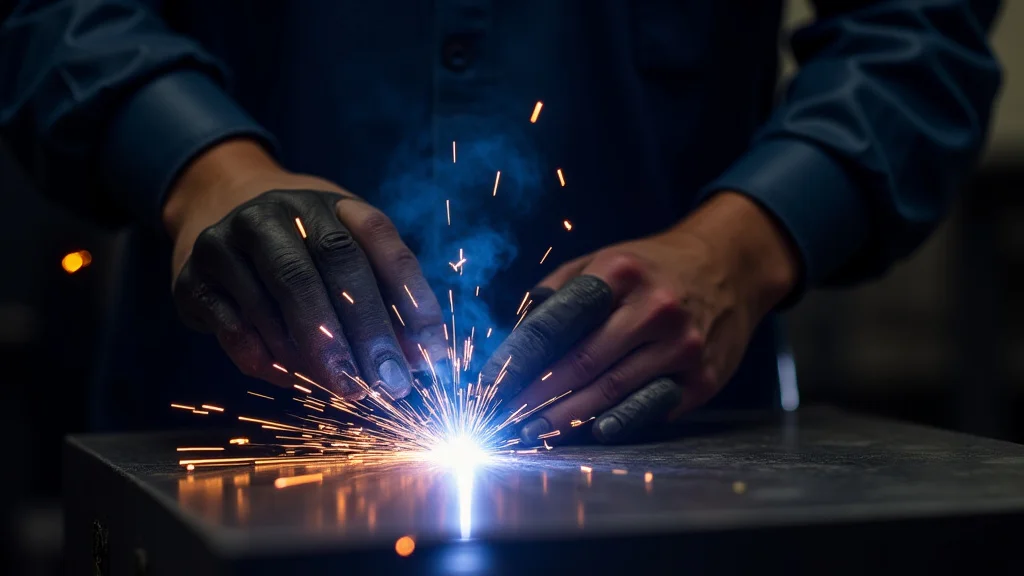 The image shows a close-up of a welding machine's internal components, illustrating potential causes for clicking noise issues.