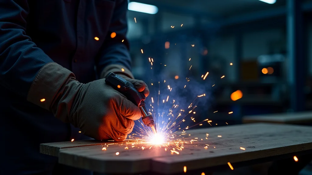 The image shows a close-up of a clean welding machine, highlighting its components for maintenance.