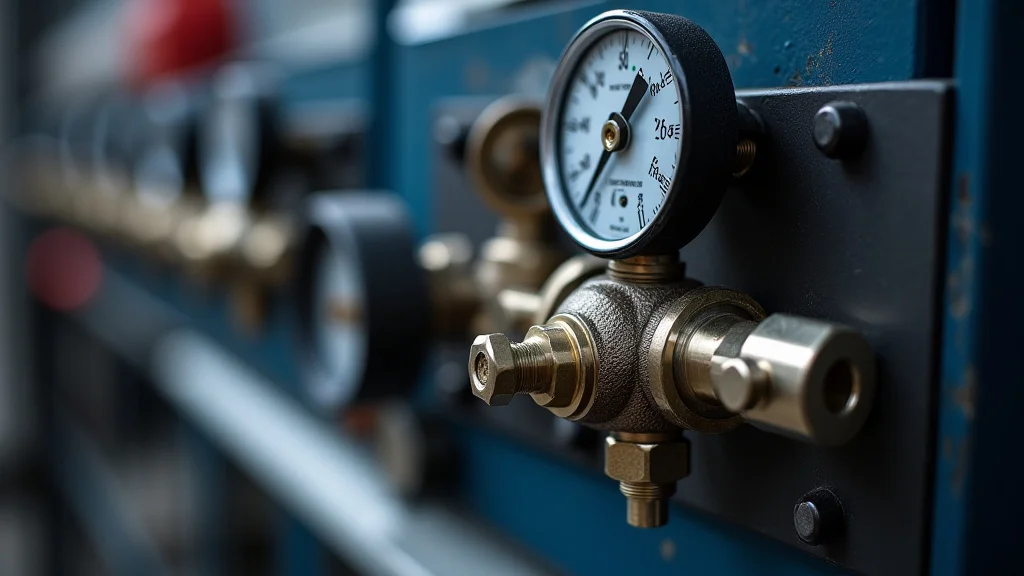 The image shows a close-up of welding gas regulators, illustrating proper setup for safe operation.