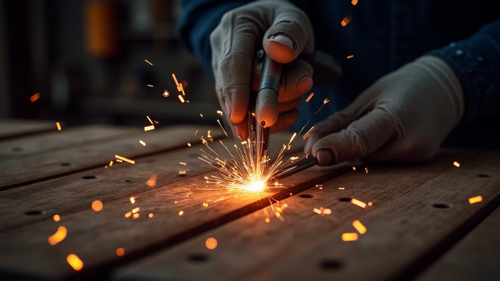 The image shows various types of tungsten electrodes neatly organized for proper TIG welding rod storage.