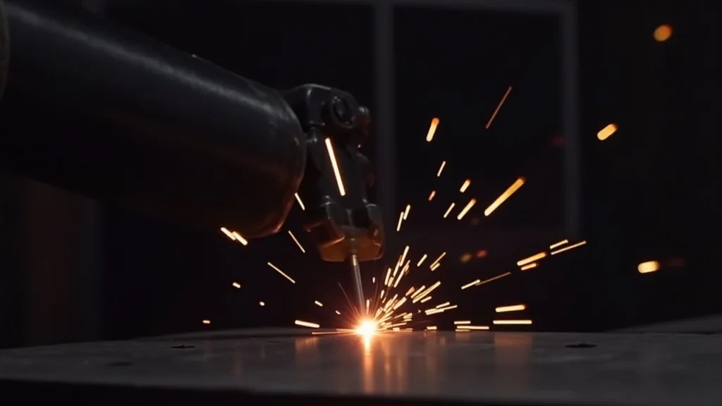 The image shows a Mig welder regulator, illustrating the low gas flow problem and its quick fix.