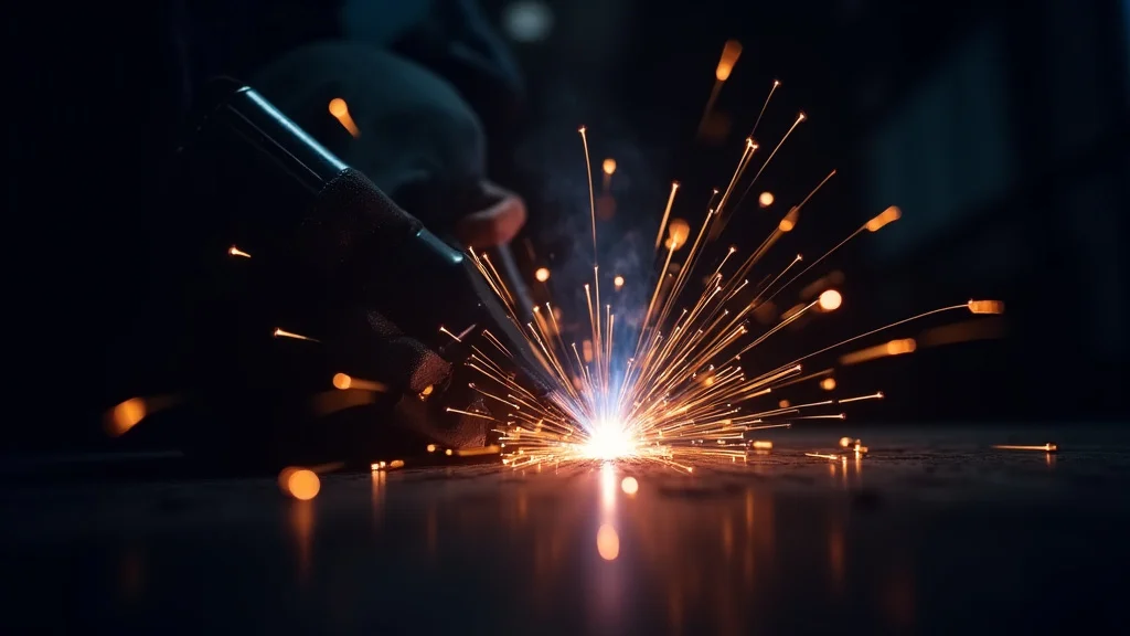 The image shows a technician quickly repairing a welding machine, illustrating fast solutions for power loss issues.