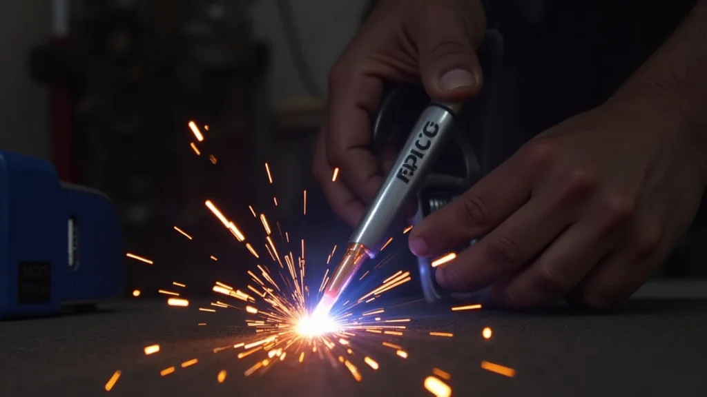 This image shows a Tig welder experiencing an inconsistent arc, illustrating the topic of the blog post's quick fix.