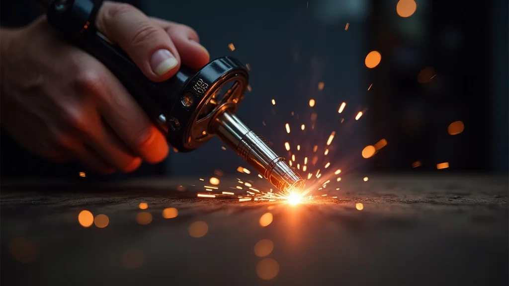 The image shows a Tig welder torch and gas hose, illustrating a fix for no gas flow.