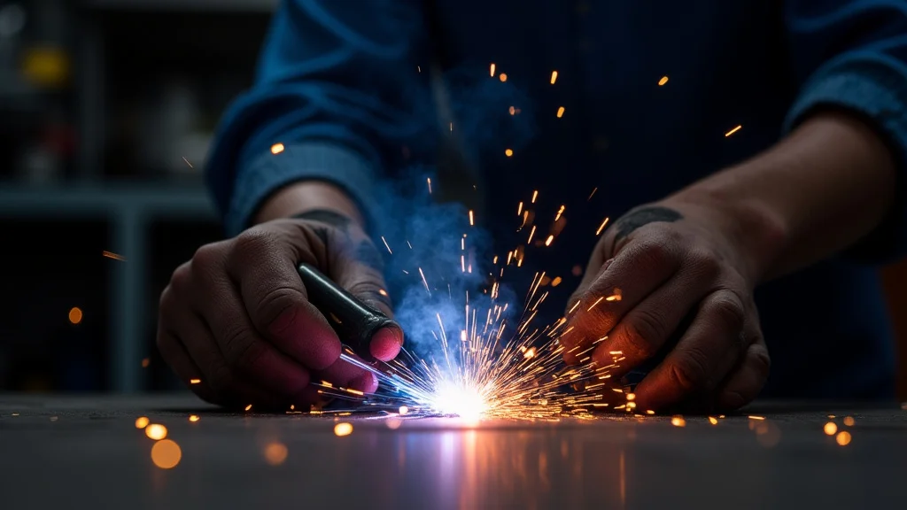 The image shows a MIG welder with power cable connected, illustrating top fixes for 2026 power issues.